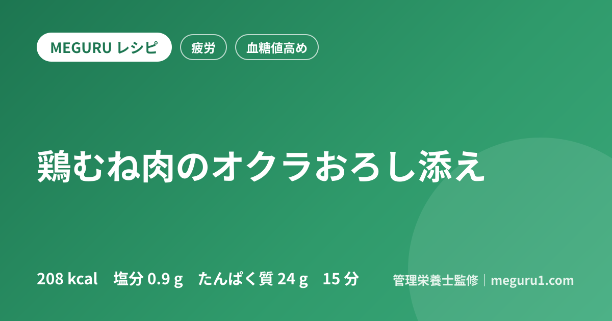 鶏むね肉のオクラおろし添え