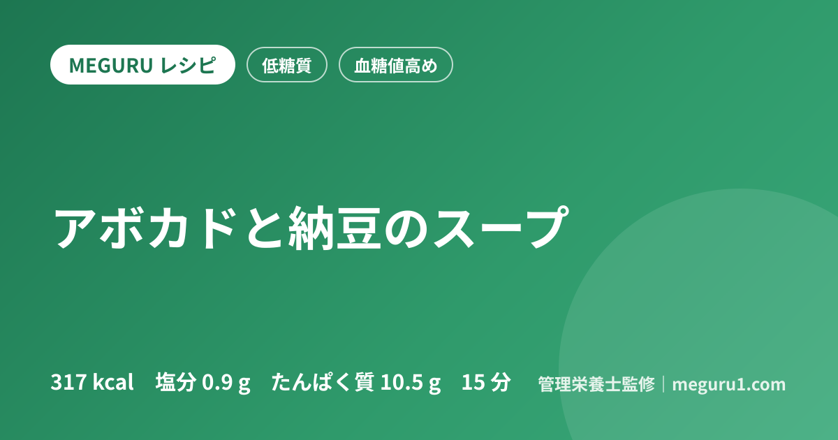 アボカドと納豆のスープ