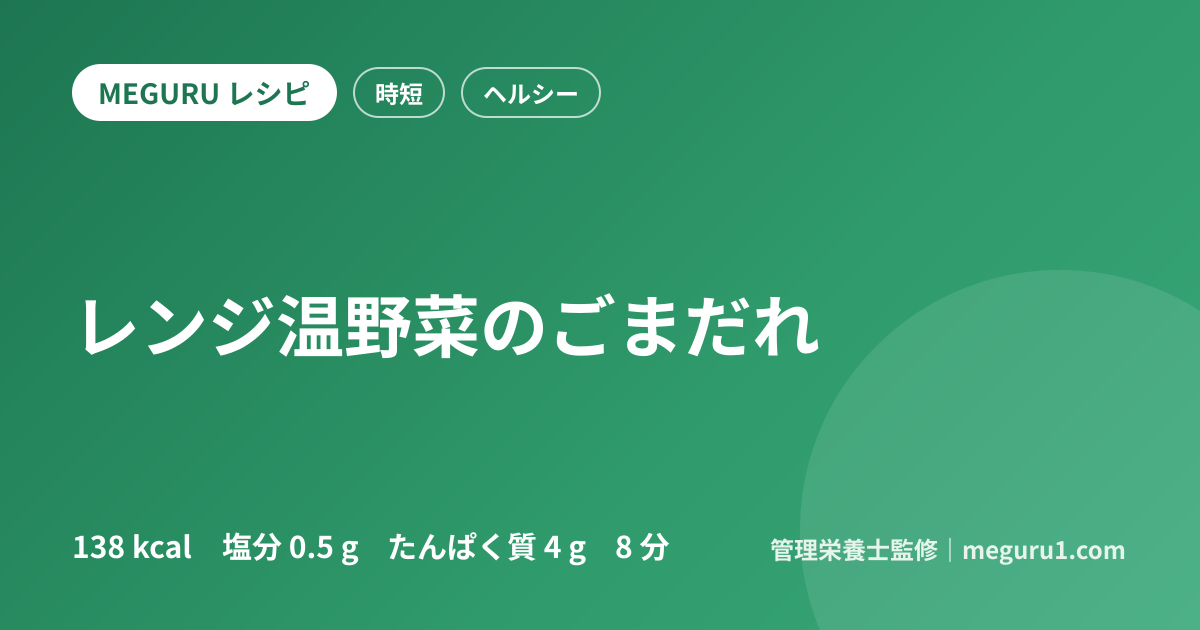 レンジ温野菜のごまだれ