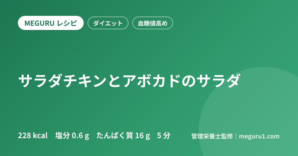 サラダチキンとアボカドのサラダ