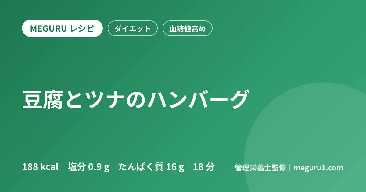 豆腐とツナのハンバーグ